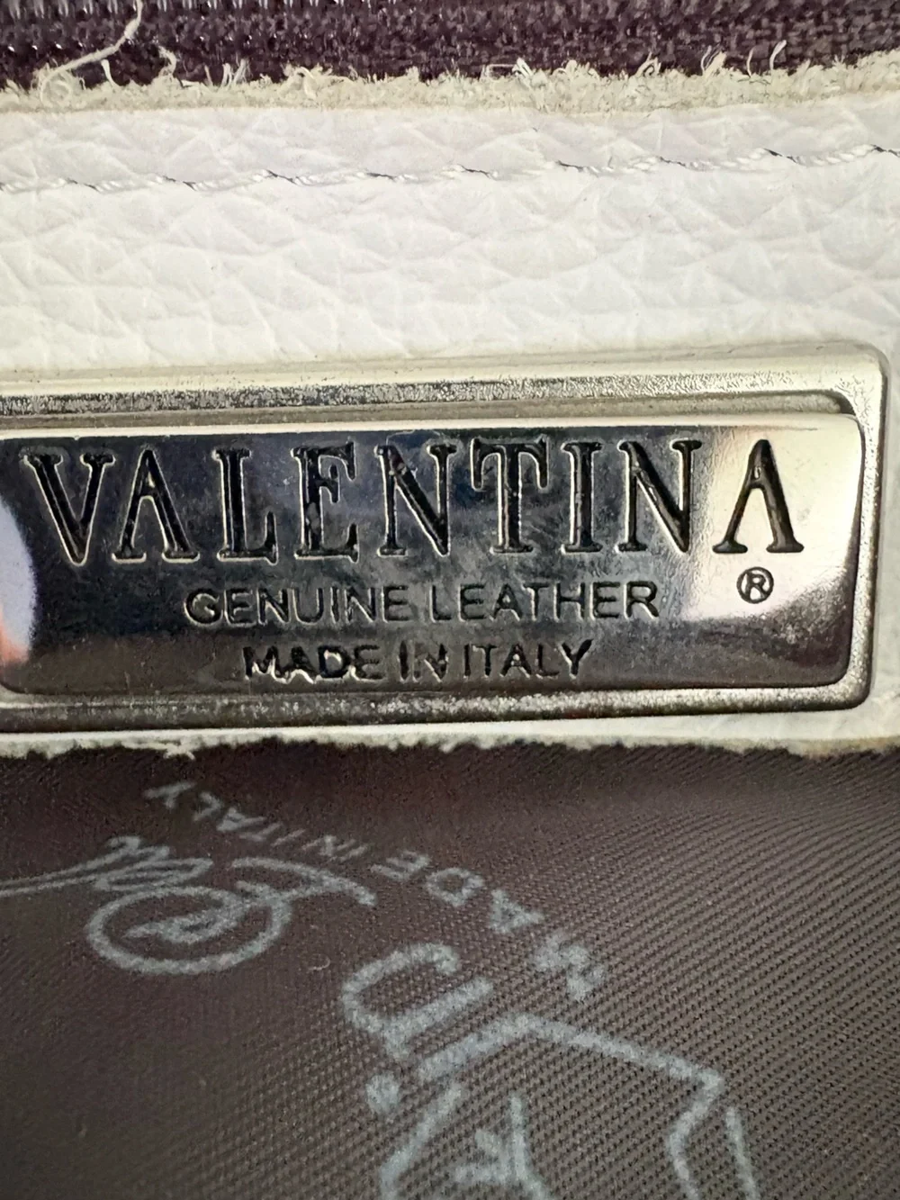 Valentina White leather hobo shoulder bag
